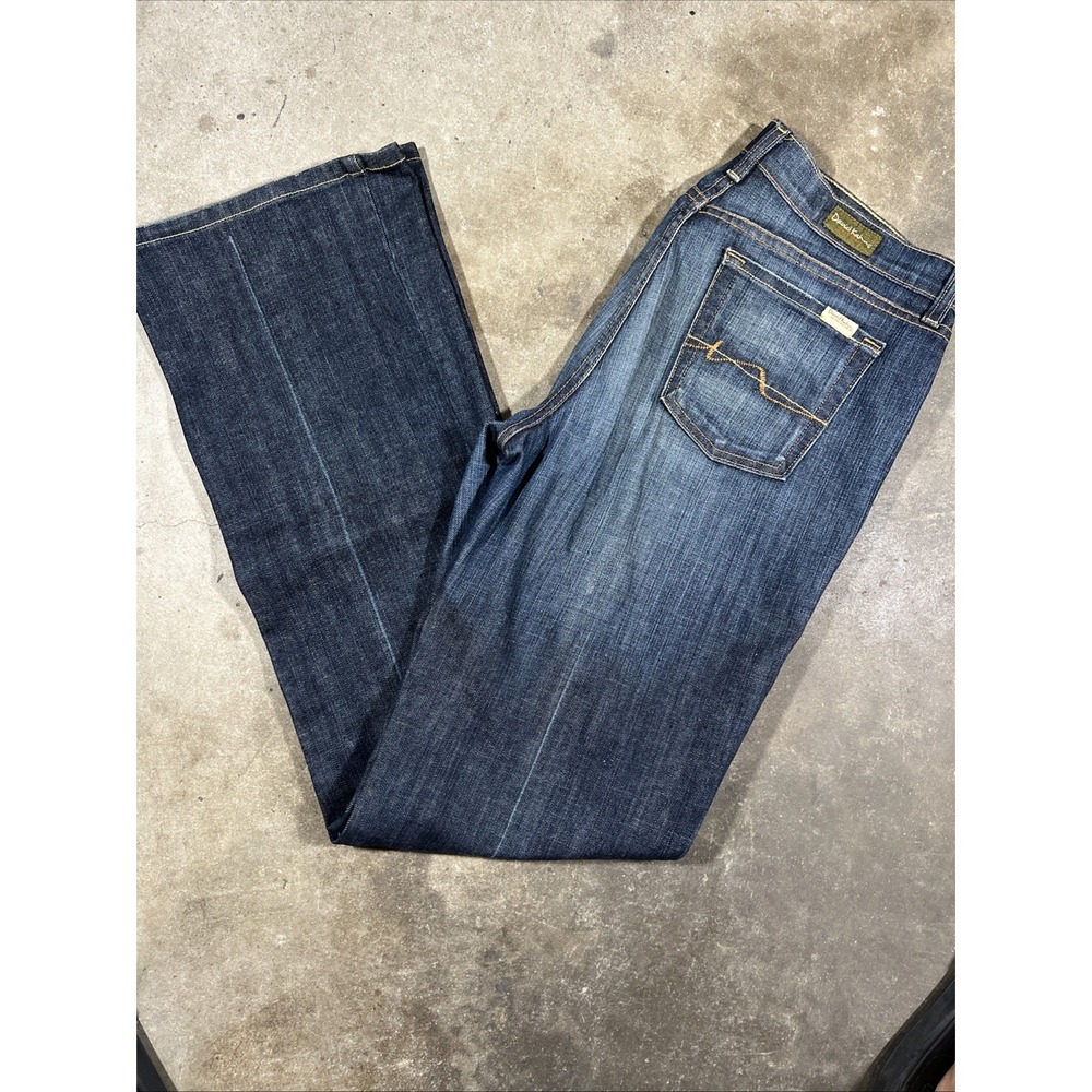 David Kahn Jeans Womens Dark Wash Bootcut Premium Denim Stretch Mid Rise 4